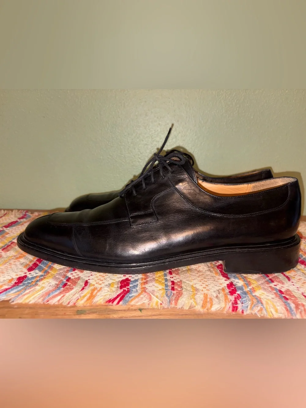 Mezlan Fiore Men’s Black Spanish Leather Dress Shoes 12B